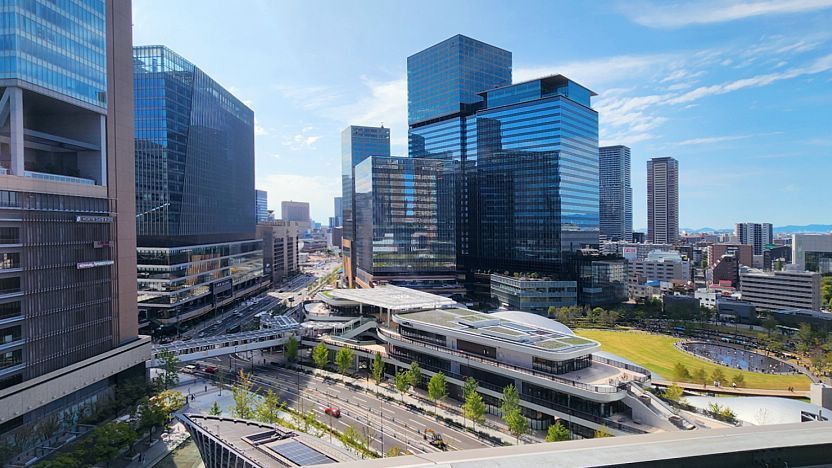 大阪梅田區域的商務和住宅區域